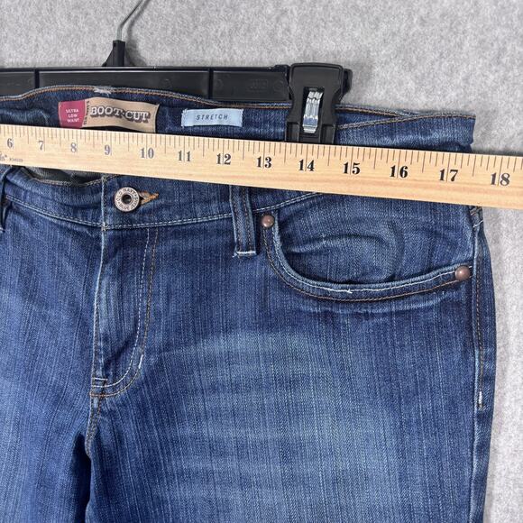Y2K Old Navy Bootcut Ultra Low Rise Jeans 10P Stretch Faded Western 29 Inseam - Picture 6 of 11